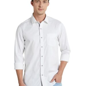 Classic Premium White Cotton Shirt for Men | Regular Fit | Full Sleeve